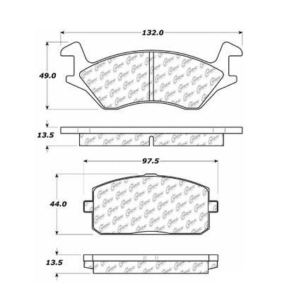 Centric Parts Disc Brake Pad Set Semi-Metallic with Shims for 1981-1984 Toyota Starlet 1980-1982 Tercel 102.01800