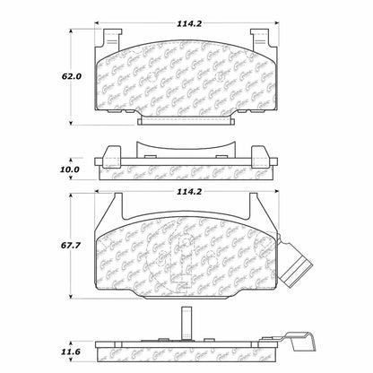 Centric Parts Disc Brake Pad Set Semi-Metallic with Shims for 1980-1982 Chevrolet Chevette Pontiac T1000 102.01910