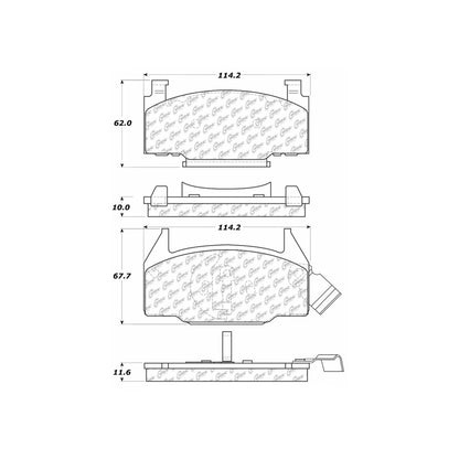 Centric Parts Disc Brake Pad Set Semi-Metallic with Shims for 1980-1982 Chevrolet Chevette Pontiac T1000 102.01910