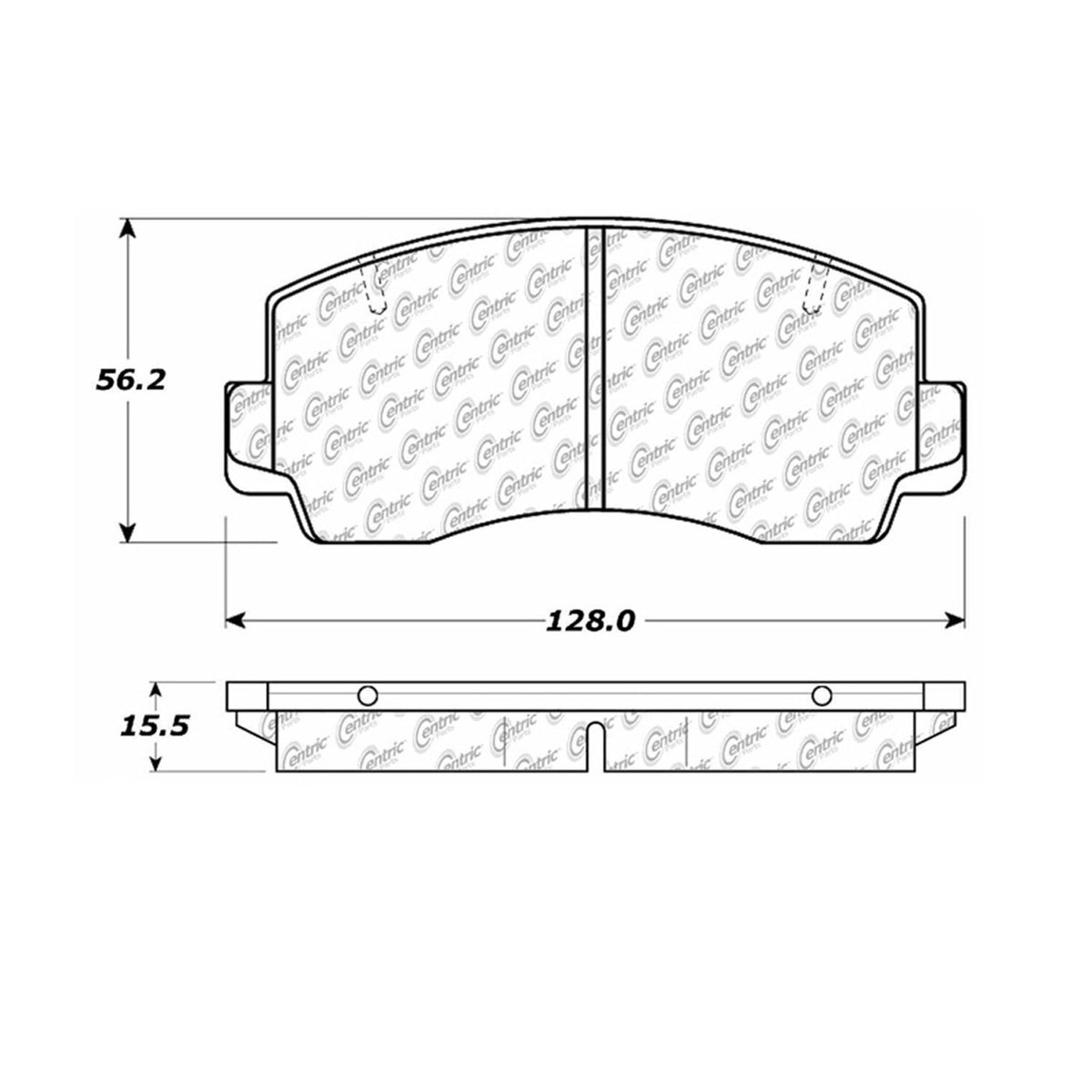 Centric Parts Disc Brake Pad Set Semi-Metallic with Shims for 1983-1986 Dodge Challenger and Related Models 102.01950