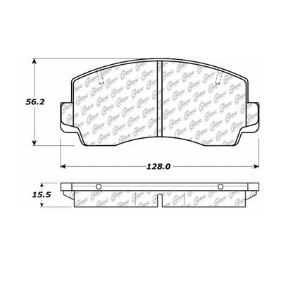 Centric Parts Disc Brake Pad Set Semi-Metallic with Shims for 1983-1986 Dodge Challenger and Related Models 102.01950