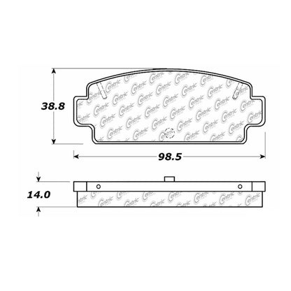 Centric Parts Disc Brake Pad Set Semi-Metallic with Shims for 1979-1981 Toyota Celica 102.01960
