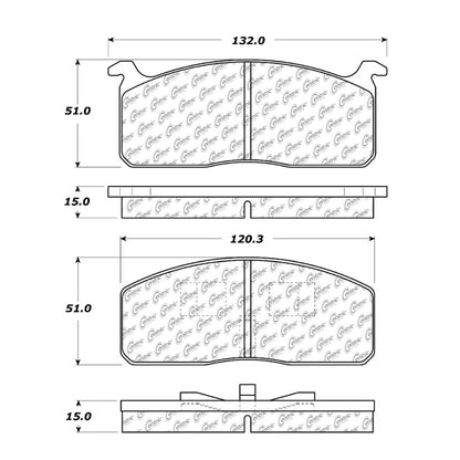 Centric Parts Disc Brake Pad Set Semi-Metallic with Shims for 1979-1983 Toyota Pickup 102.01970