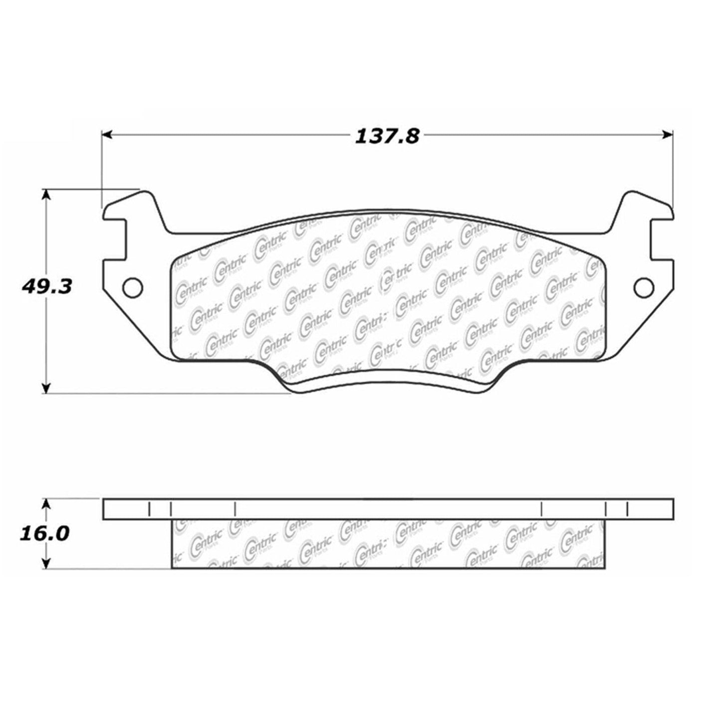 Centric Parts Disc Brake Pad Set Semi-Metallic with Shims for 1983-1987 Renault Alliance 1984-1986 Encore 102.02180