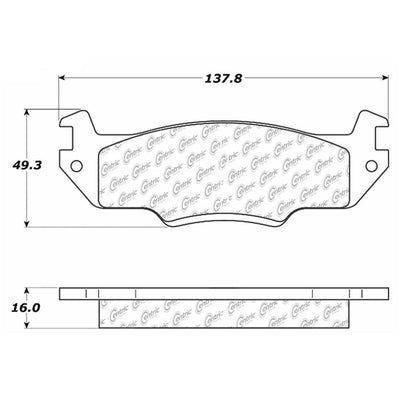 Centric Parts Disc Brake Pad Set Semi-Metallic with Shims for 1983-1987 Renault Alliance 1984-1986 Encore 102.02180