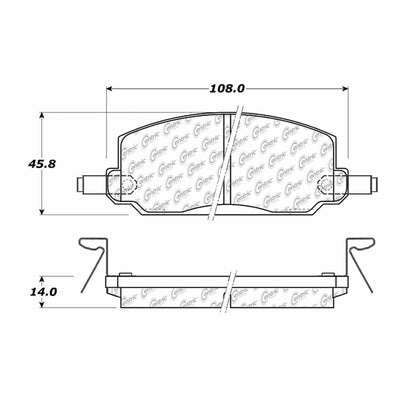 Centric Parts Disc Brake Pad Set Semi-Metallic with Shims for 1981-1976 Honda Accord 1982-1980 Civic 102.02260