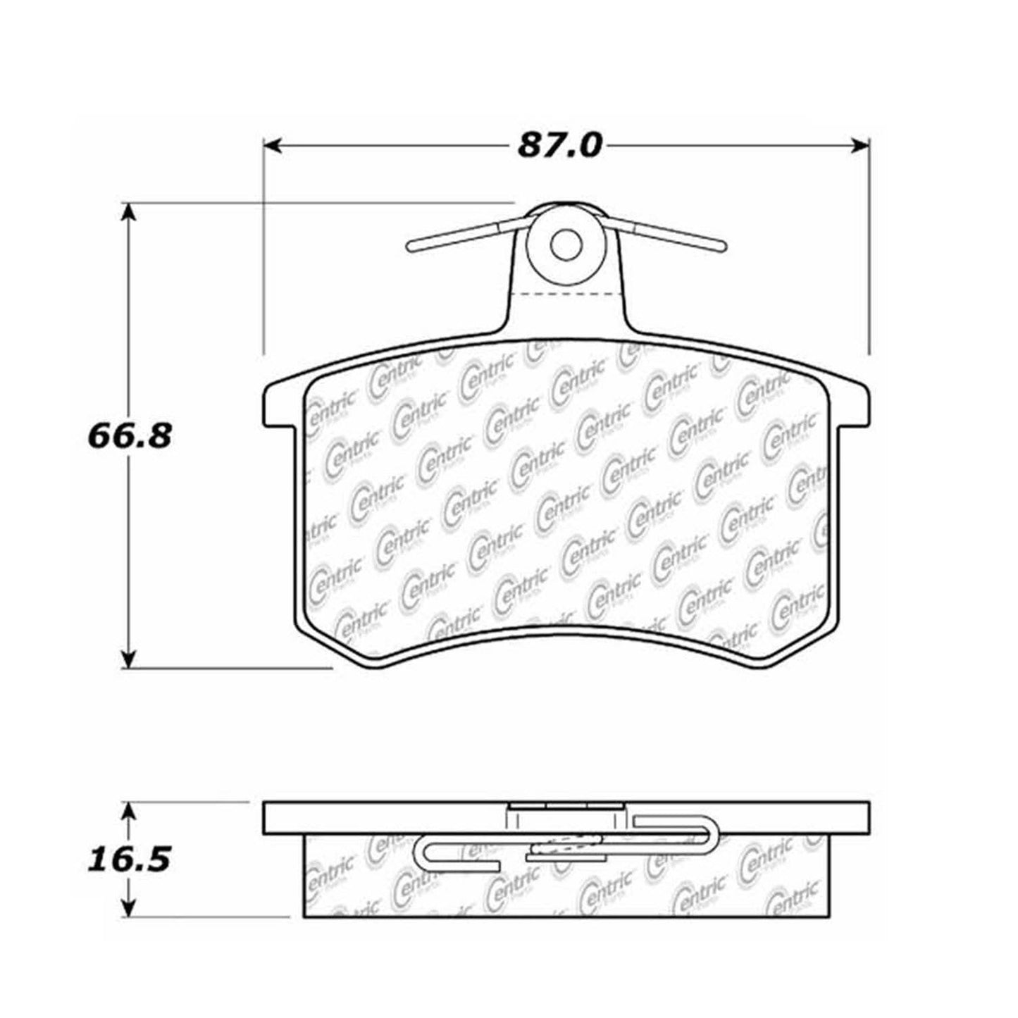 Centric Parts Disc Brake Pad Set Semi-Metallic with Shims for 1991-1995 Alfa Romeo 164 Audi 80/90 102.02280