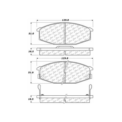 Centric Parts Disc Brake Pad Set Semi-Metallic with Shims for 1979-1983 Nissan 280ZX 102.02290