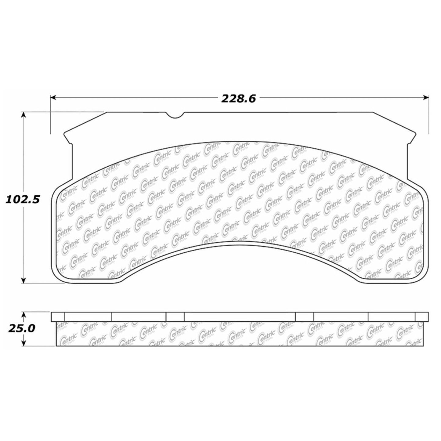 Centric Parts Disc Brake Pad Set Semi-Metallic with Shims for Ford 1984-1999 102.02360