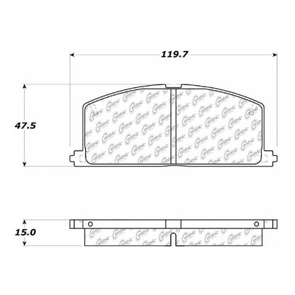 Centric Parts Disc Brake Pad Set Semi-Metallic with Shims for 1985-1999 Chevrolet Nova Geo Prizm Toyota Camry Celica Corolla MR2 Paseo Tercel 102.02420