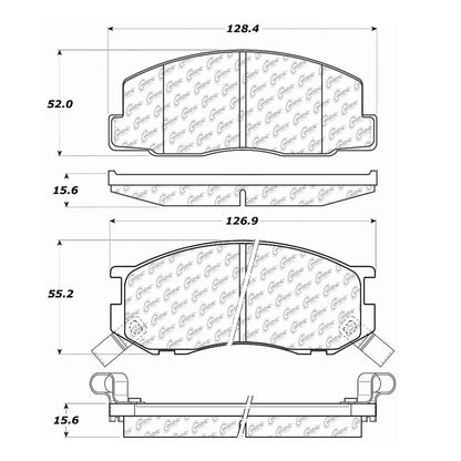 Centric Parts Disc Brake Pad Set Semi-Metallic with Shims for 1984-1989 Toyota Van, Van Wagon 102.02630