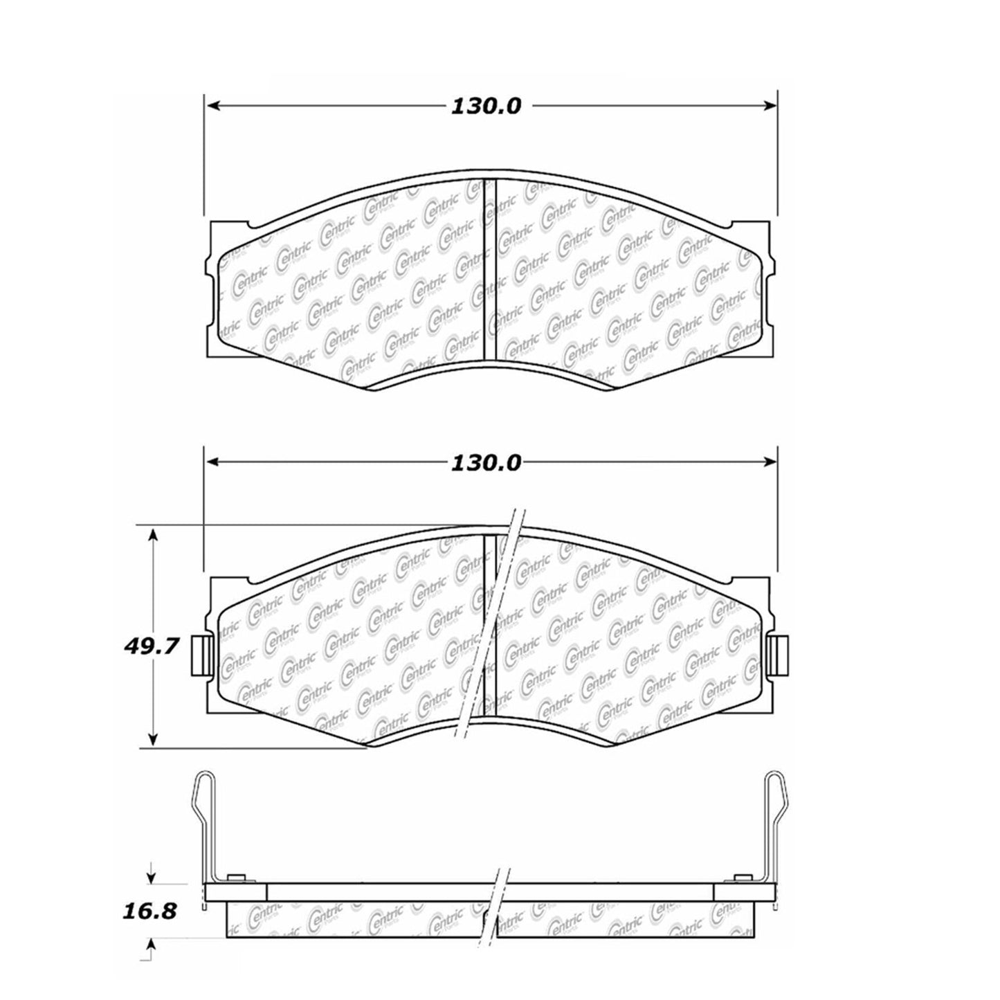 Centric Parts Disc Brake Pad Set Semi-Metallic with Shims for 1984-1997 Nissan and Infiniti 102.02660