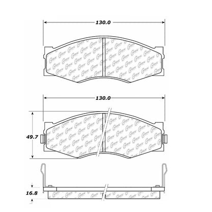 Centric Parts Disc Brake Pad Set Semi-Metallic with Shims for 1984-1997 Nissan and Infiniti 102.02660