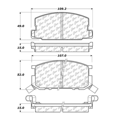 Centric Parts Disc Brake Pad Set Semi-Metallic with Shims for 1984-1987 Toyota Corolla 102.02820