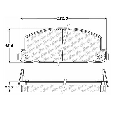 Centric Parts Disc Brake Pad Set Semi-Metallic with Shims for 1984-1987 Isuzu Pickup Trooper 102.02850