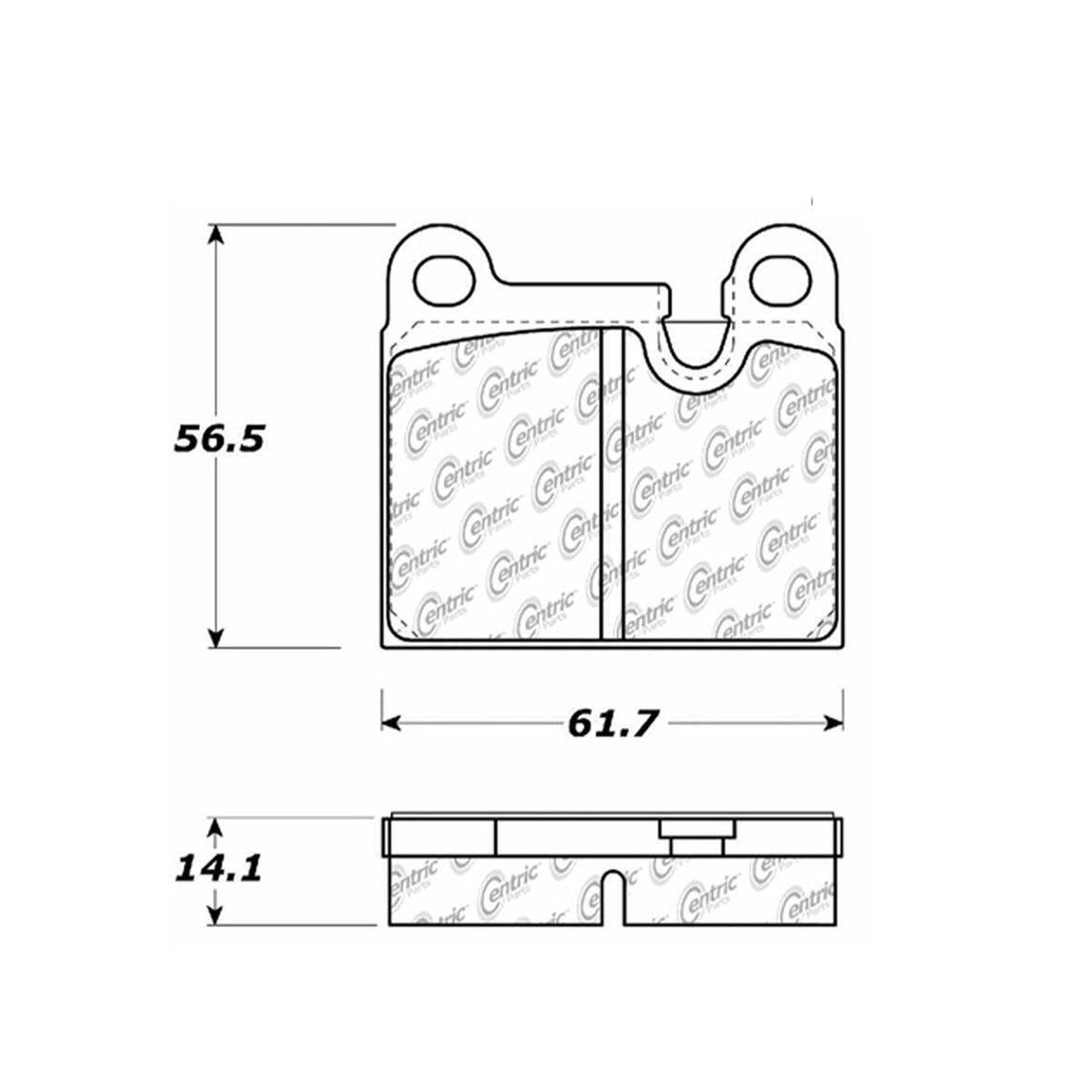 Centric Parts Disc Brake Pad Set Semi-Metallic with Shims for 1978-1981 BMW 733i 1984-1989 Porsche 911 102.02880