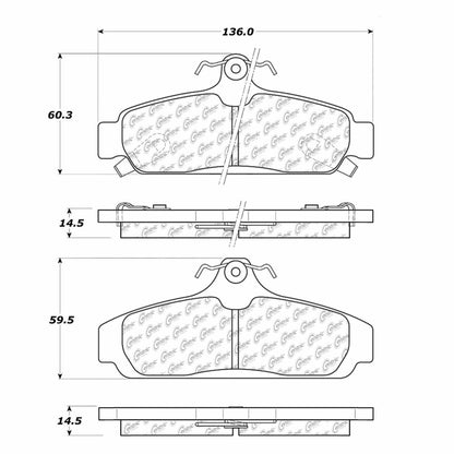 Centric Parts Disc Brake Pad Set Semi-Metallic with Shims for 1984-1987 Chevrolet Corvette 102.02940