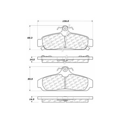 Centric Parts Disc Brake Pad Set Semi-Metallic with Shims for 1984-1987 Chevrolet Corvette 102.02940