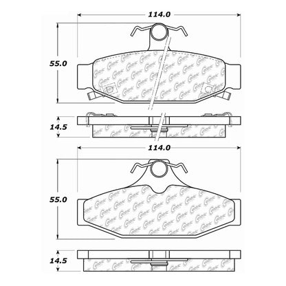 Centric Parts Disc Brake Pad Set Semi-Metallic with Shims for 1984-1987 Chevrolet Corvette 102.02950
