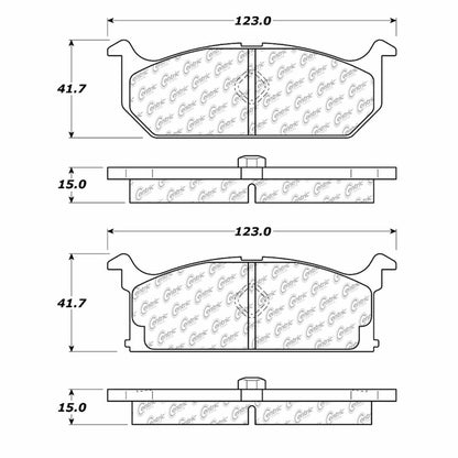 Centric Parts Disc Brake Pad Set Semi-Metallic with Shims for 1985-1994 Chevrolet Sprint Geo Metro Pontiac Firefly Suzuki Forsa 102.02960