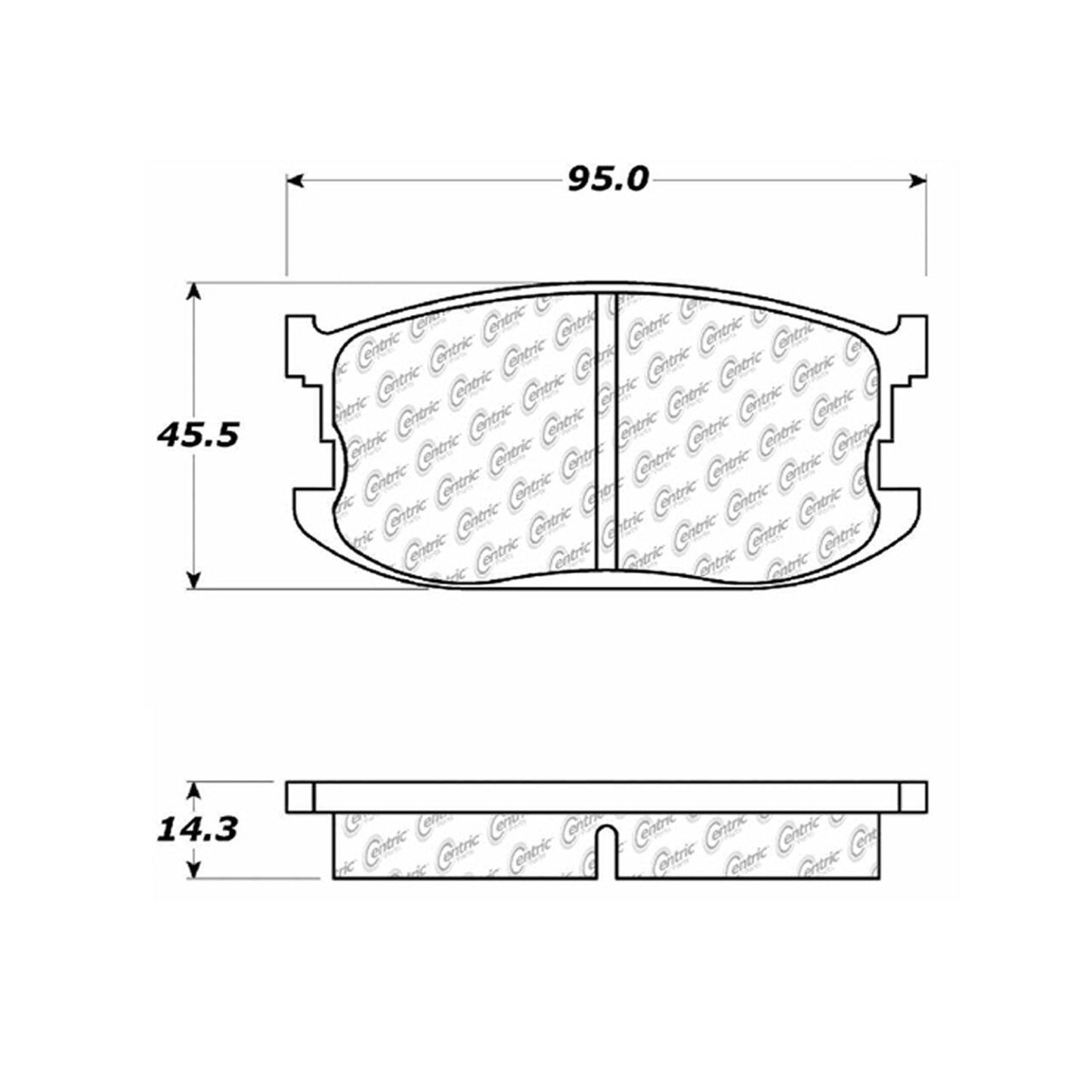 Centric Parts Disc Brake Pad Set Semi-Metallic with Shims for 1988-1985 Chevrolet Spectrum Geo Spectrum 1989 Isuzu I-Mark 1989-1985 Mazda GLC 1985-1981 102.02970