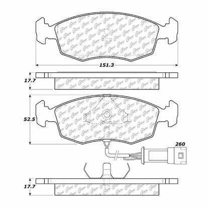 Centric Parts Disc Brake Pad Set Semi-Metallic with Shims for 1985-1990 Merkur Scorpio XR4Ti 102.02980
