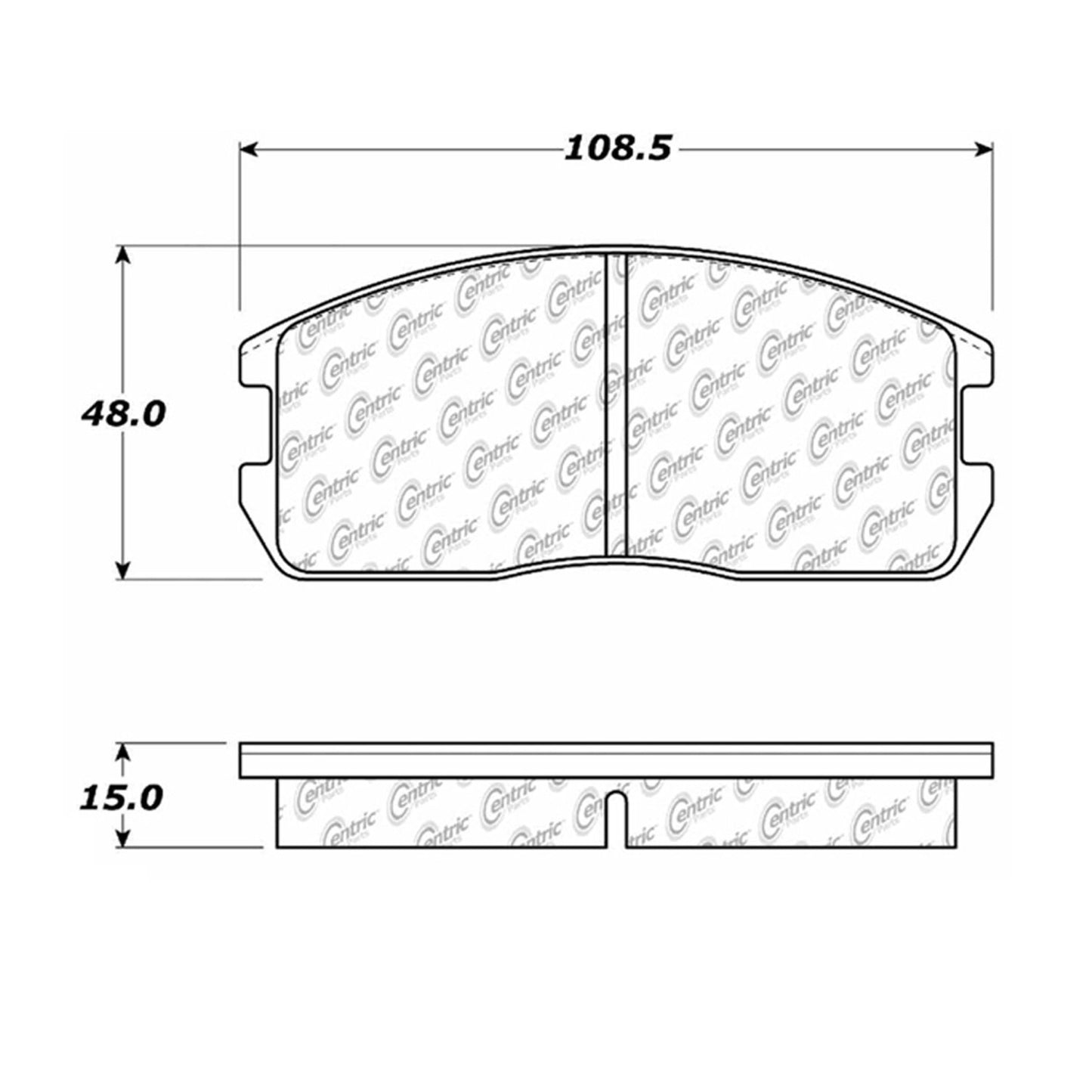 Centric Parts Disc Brake Pad Set Semi-Metallic with Shims for 1990-1991 Dodge Colt Eagle Vista Mitsubishi Mirage Plymouth Colt 102.02990