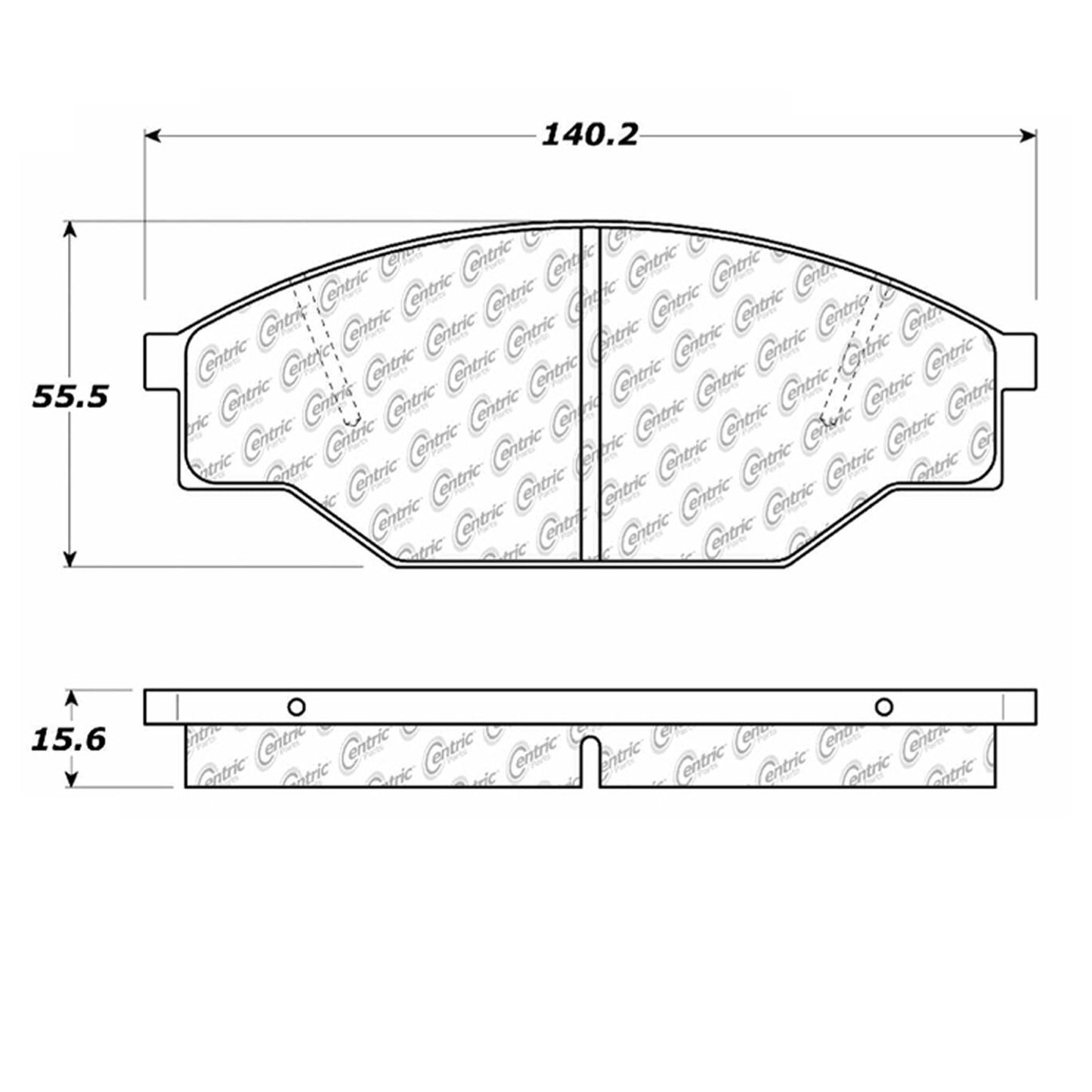 Centric Parts Disc Brake Pad Set Semi-Metallic with Shims for 1985-1993 Toyota Pickup 102.03030