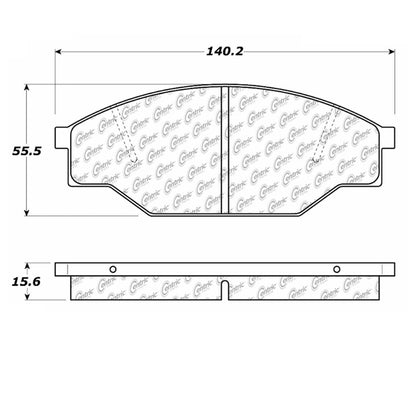 Centric Parts Disc Brake Pad Set Semi-Metallic with Shims for 1985-1993 Toyota Pickup 102.03030