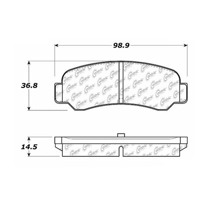 Centric Parts Disc Brake Pad Set Semi-Metallic with Shims for 1985-1987 Toyota Corolla 102.03050