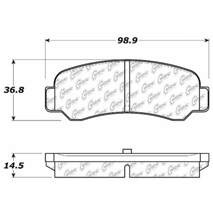 Centric Parts Disc Brake Pad Set Semi-Metallic with Shims for 1985-1987 Toyota Corolla 102.03050