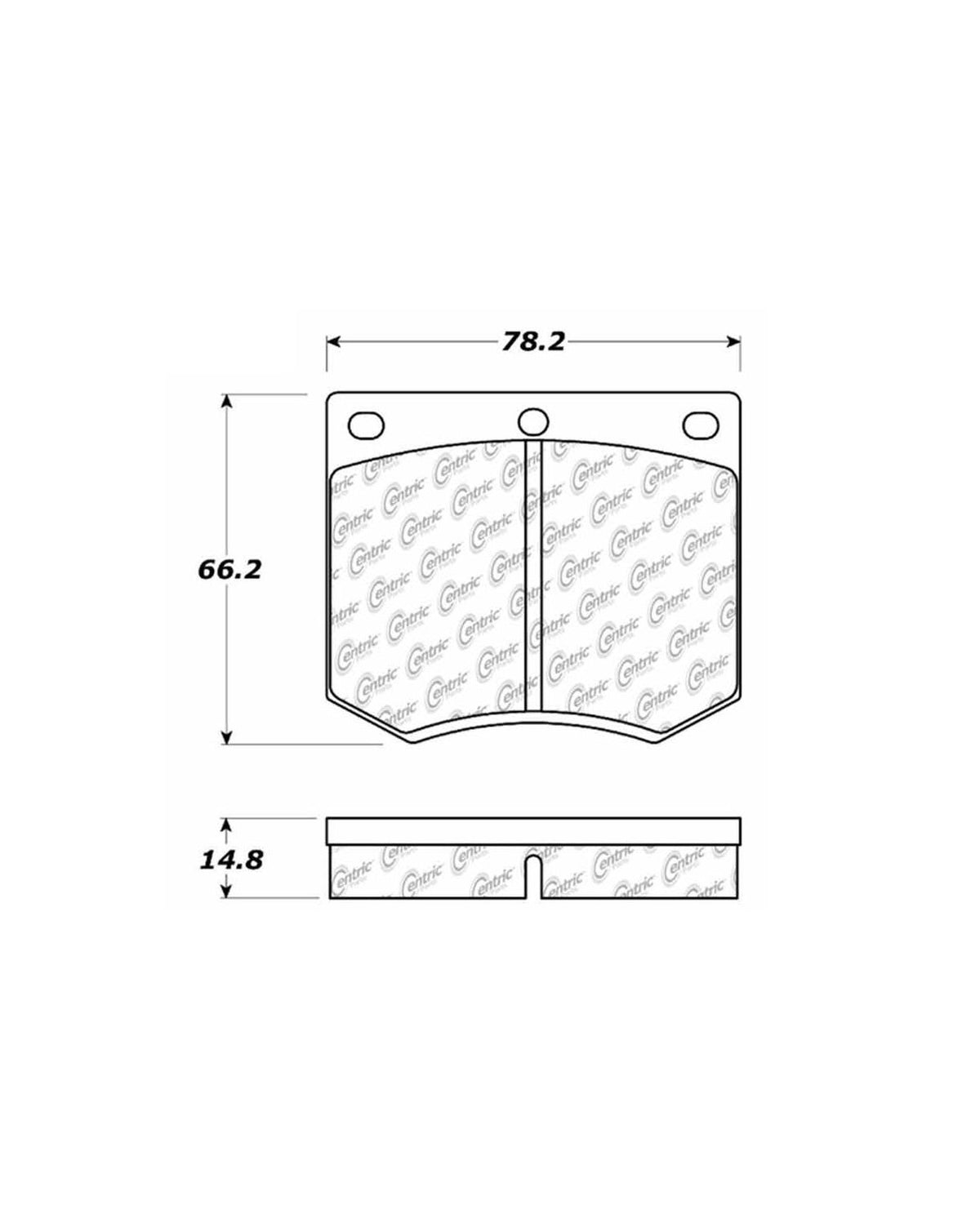 Centric Parts Disc Brake Pad Set with Semi-Metallic compounds 102.03300
