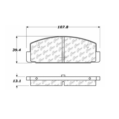 Centric Parts Disc Brake Pad Set Shimmed for Noise Reduction with Semi-Metallic Compounds