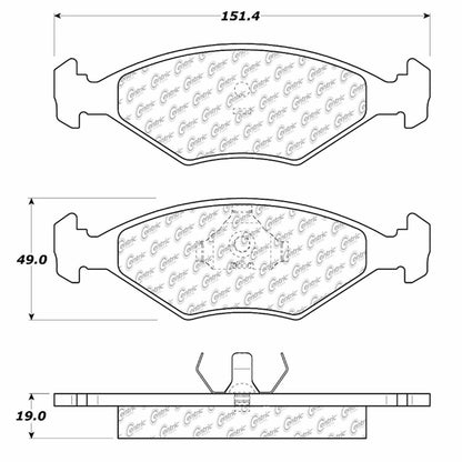 Centric Parts Disc Brake Pad Set 102.03500