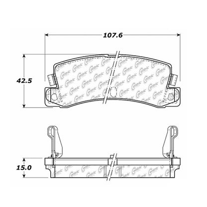Centric Parts Disc Brake Pad Set 102.03520