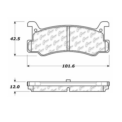 Centric Parts Disc Brake Pad Set with Semi-Metallic compounds 102.03660