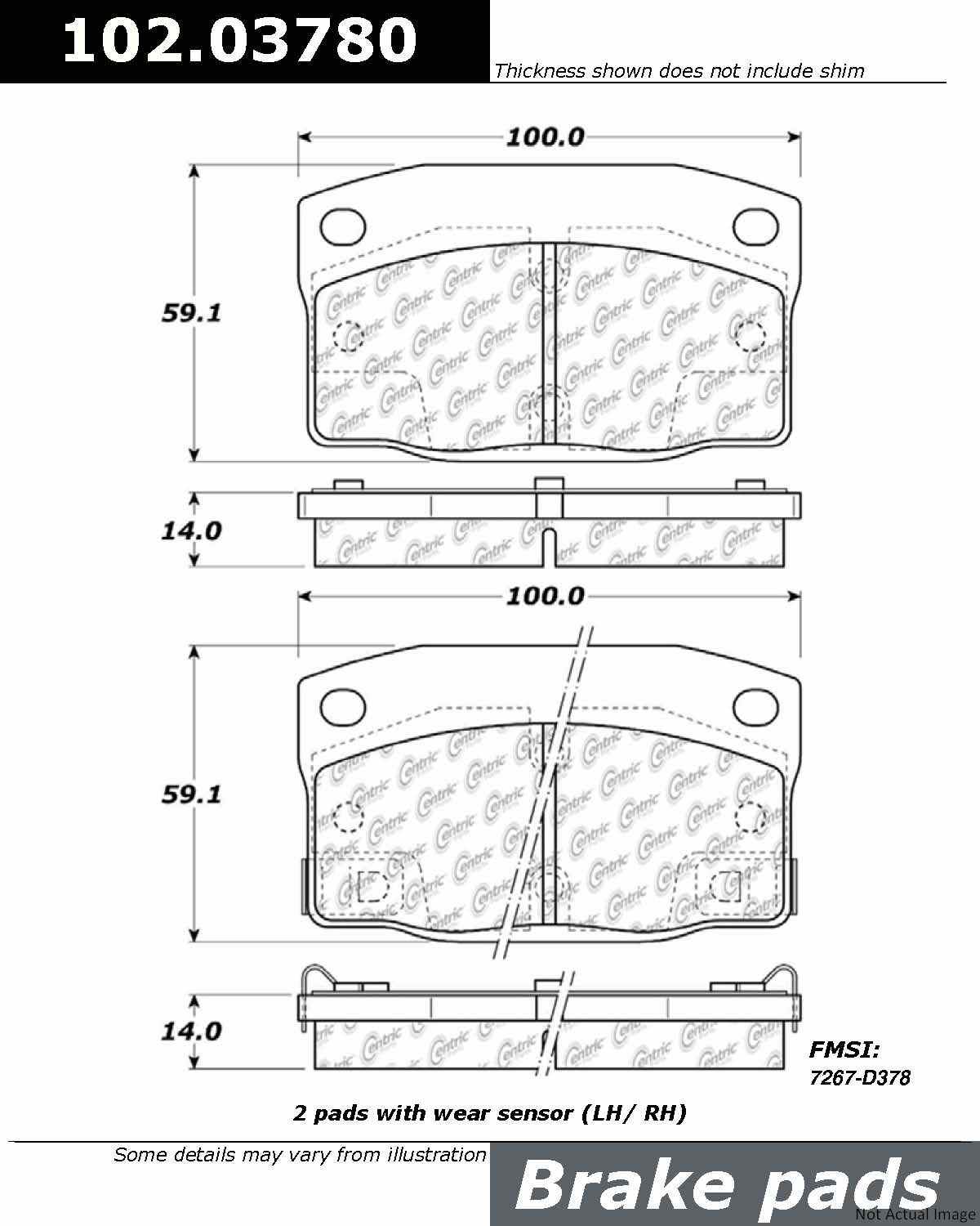 C-Tek Semi-Metallic Brake Pads with Shims 102.03780