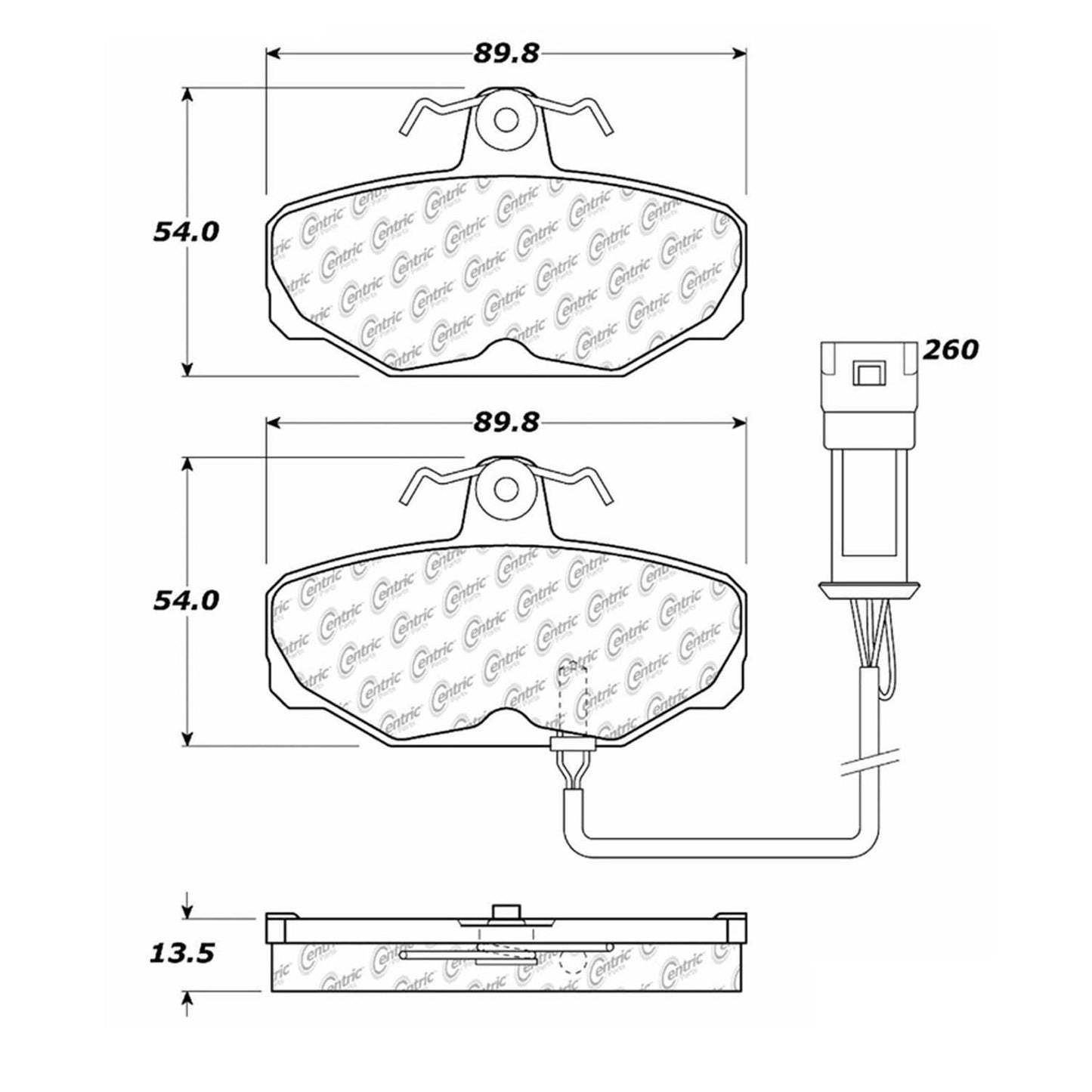 Centric Parts Disc Brake Pad Set Semi-Metallic with Shims for 1988-1989 Merkur Scorpio 102.03820