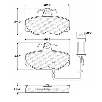 Centric Parts Disc Brake Pad Set Semi-Metallic with Shims for 1988-1989 Merkur Scorpio 102.03820