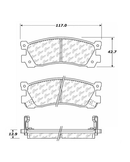 Centric Parts Disc Brake Pad Set for Wagner ZX390 MX390 PPB390 Fmsi 7277D390 Raybestos SGD390M PGD390M 102.03900