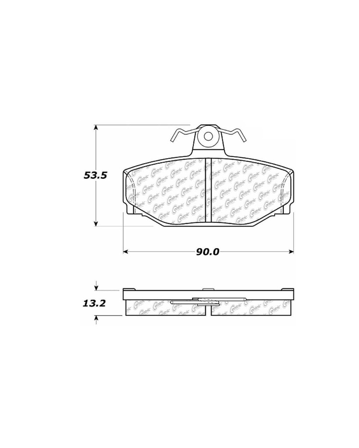 Centric Parts Disc Brake Pad Set Shimmed Semi-Metallic 102.03910
