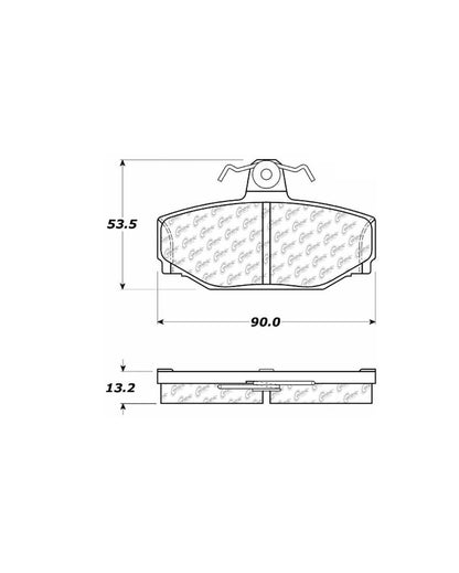 Centric Parts Disc Brake Pad Set Shimmed Semi-Metallic 102.03910