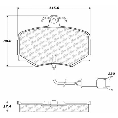 Centric Parts Disc Brake Pad Set Semi-Metallic with Shims for 1987-1990 Jaguar Vanden Plas XJ6 XJ12 102.04071