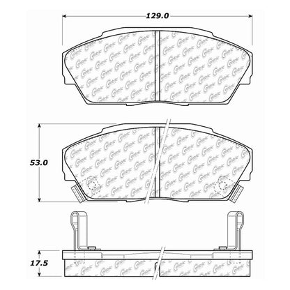 Centric Parts Disc Brake Pad Set with Semi-Metallic compounds 102.04090