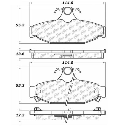 Centric Parts Disc Brake Pad Set Semi-Metallic with Shims for 1997-1985 Chevrolet Camaro 1996-1988 Corvette 1997-1988 Pontiac Firebird 102.04130