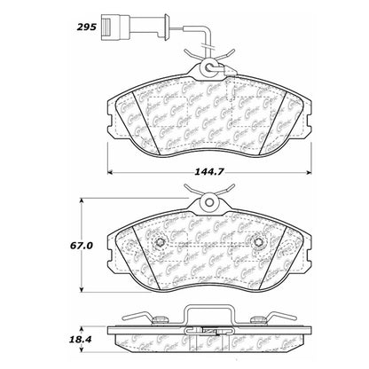 Centric Parts Disc Brake Pad Set Semi-Metallic with Shims for Audi 90 1995-1993 102.04190