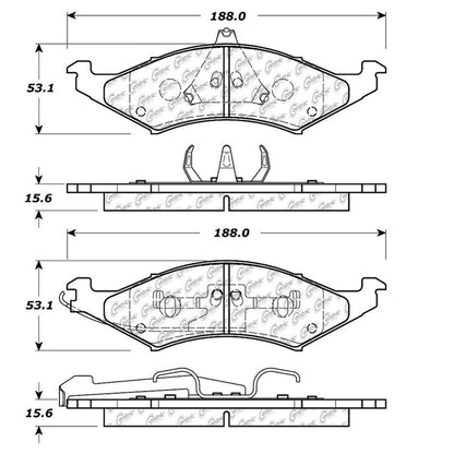 Centric Parts Disc Brake Pad Set Semi-Metallic with Shims for 1993-1986 Ford Taurus Mercury Sable 102.04210