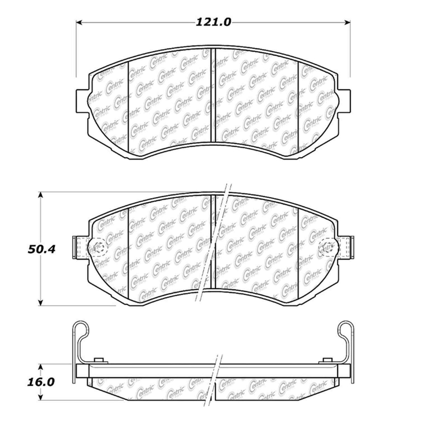 Centric Parts Disc Brake Pad Set Semi-Metallic with Shims for 1989-1996 Nissan 240SX 102.04220
