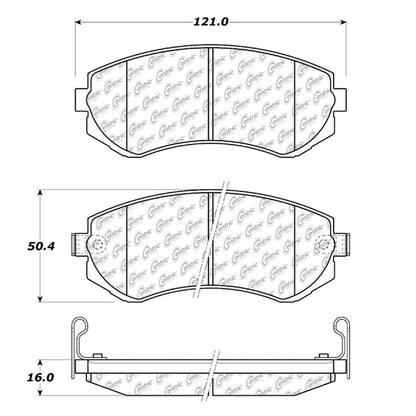 Centric Parts Disc Brake Pad Set Semi-Metallic with Shims for 1989-1996 Nissan 240SX 102.04220