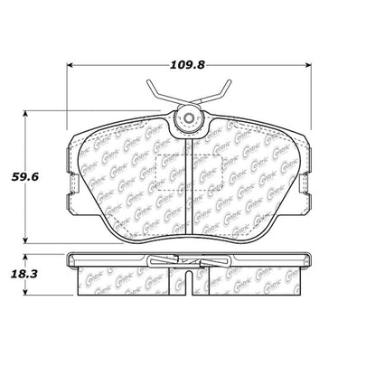 Centric Parts Disc Brake Pad Set Semi-Metallic with Shims for 1986-1995 Mercedes-Benz 102.04230